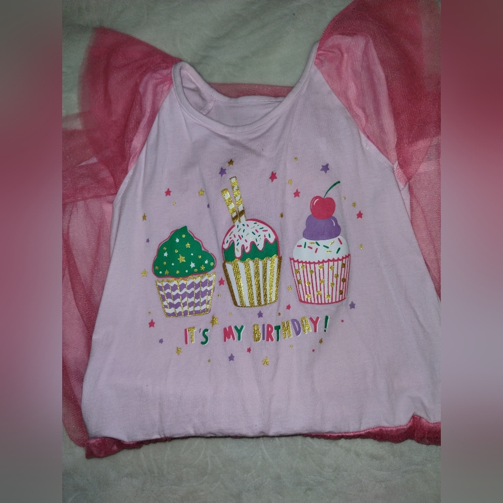 Pink Birthday Cupcake Shirt